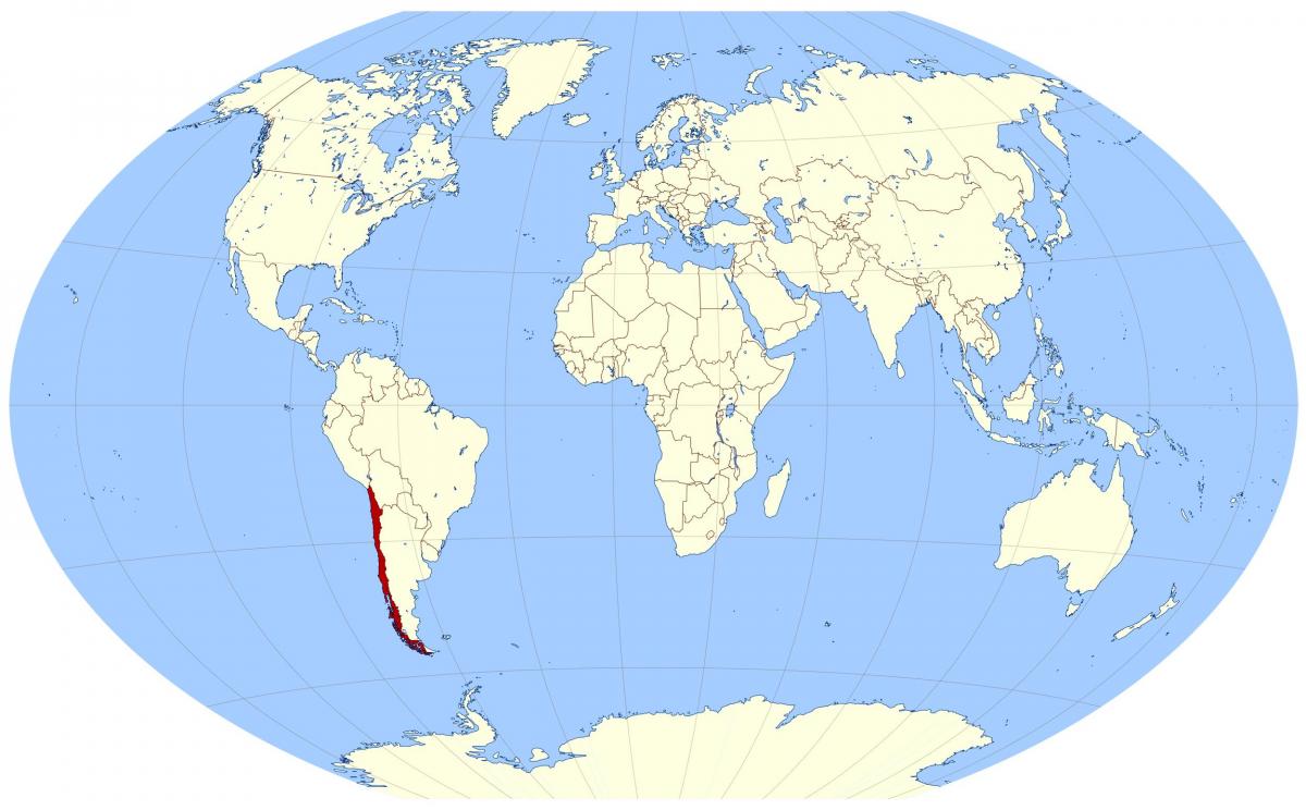hartë të botës duke treguar Kili
