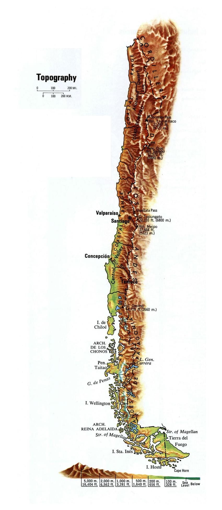 Kili lartësi hartë