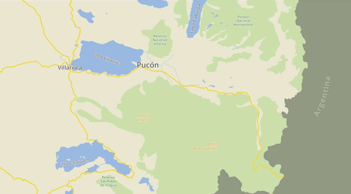 Harta e pucon Kili