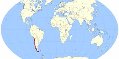 Hartë të botës duke treguar Kili