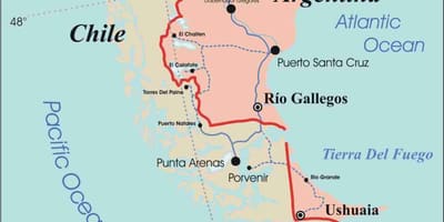Harta e patagoni Kili